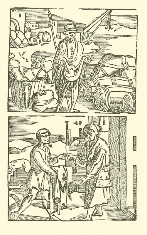 Illusztráció a Roxburghe-balladákhoz (fametszet) alkotó: (after) English School