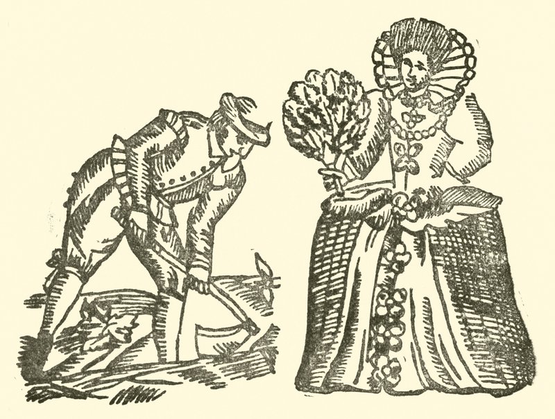 Illusztráció a Roxburghe-balladákhoz (fametszet) alkotó: (after) English School