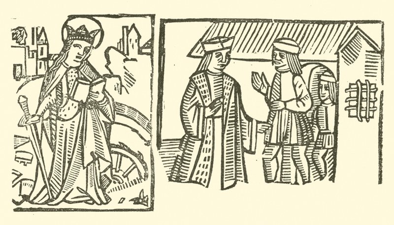 Illusztráció a Roxburghe-balladákhoz (fametszet) alkotó: (after) English School