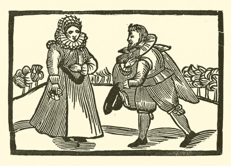 Illusztráció a Roxburghe-balladákhoz (fametszet) alkotó: (after) English School