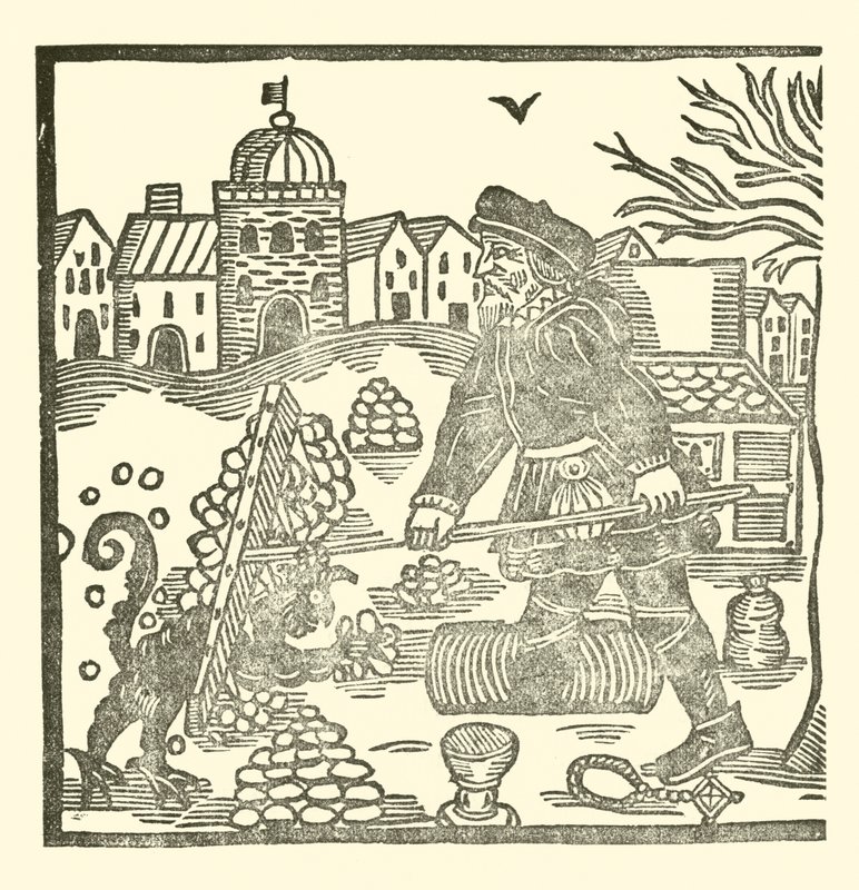 Illusztráció a Roxburghe-balladákhoz (fametszet) alkotó: (after) English School