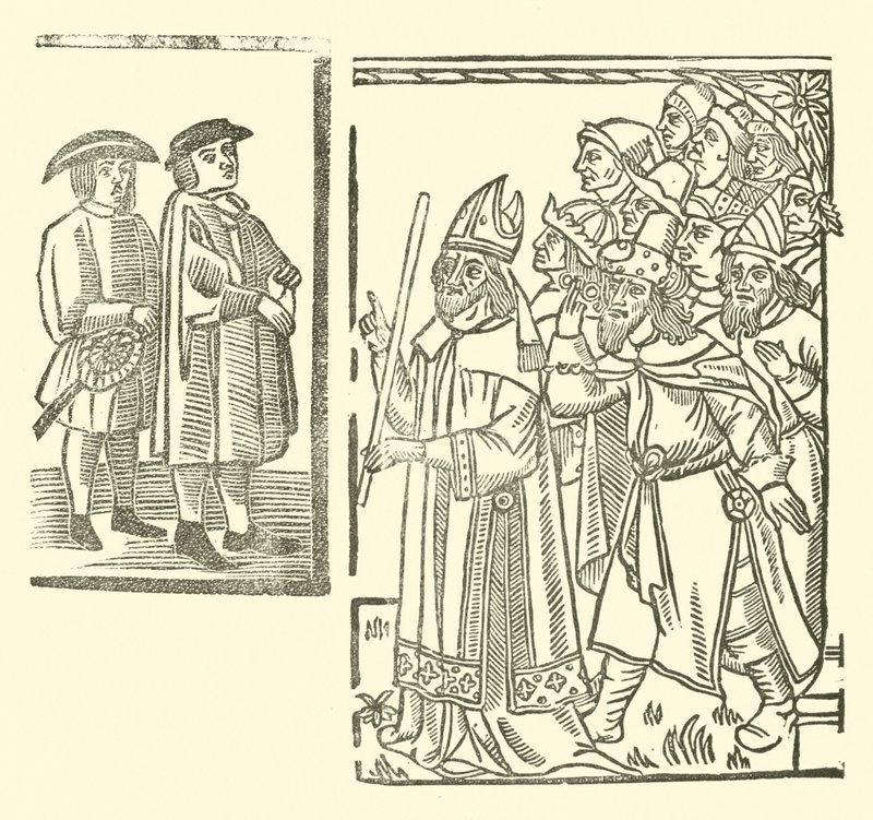 Illusztráció a Roxburghe-balladákhoz (fametszet) alkotó: (after) English School