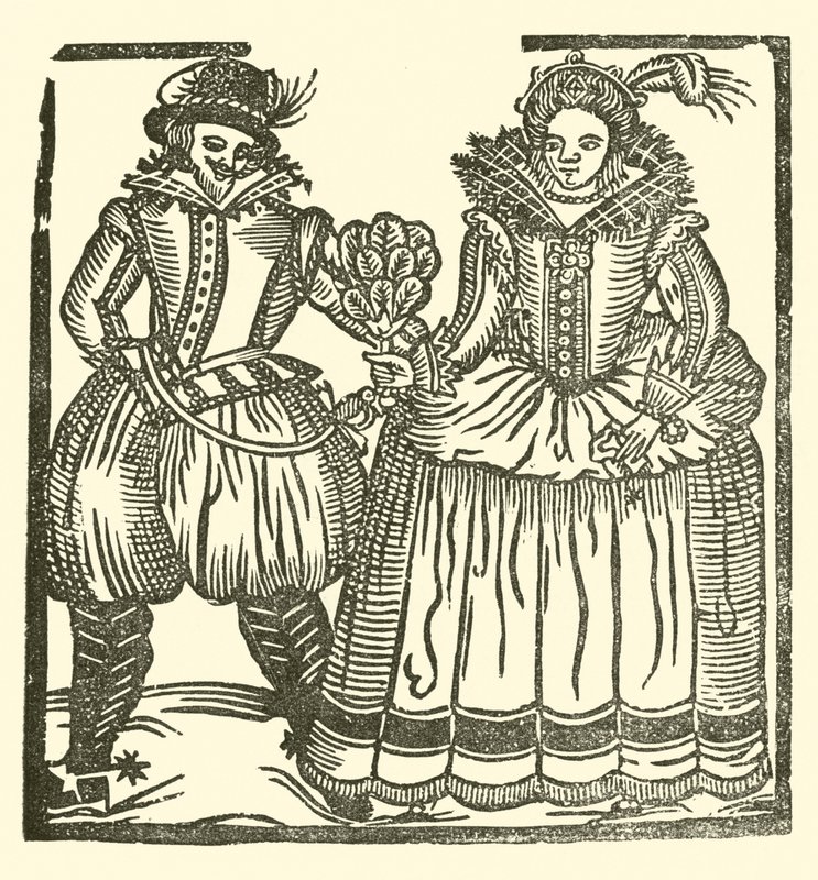 Illusztráció a Roxburghe-balladákhoz (fametszet) alkotó: (after) English School