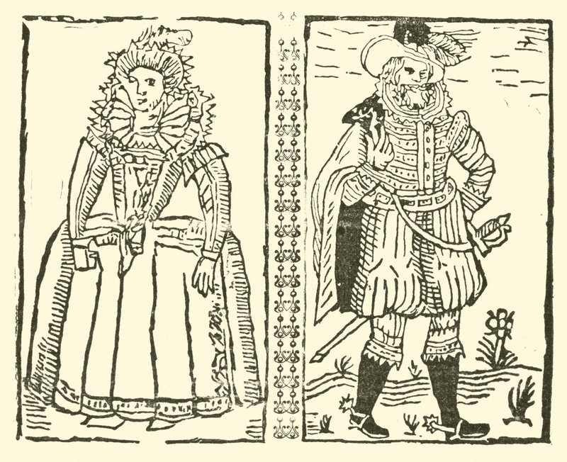 Illusztráció a Roxburghe-balladákhoz (fametszet) alkotó: (after) English School