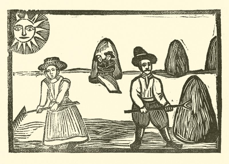 Illusztráció a Roxburghe-balladákhoz (fametszet) alkotó: (after) English School