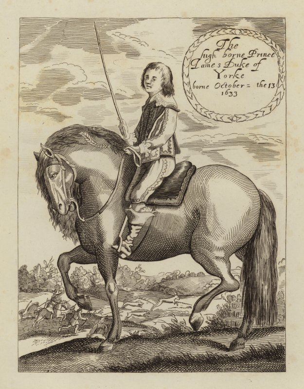 II. és VII. Jakab, Anglia, Skócia és Írország királya, amikor York hercege (rézkarc) alkotó: (after) English School