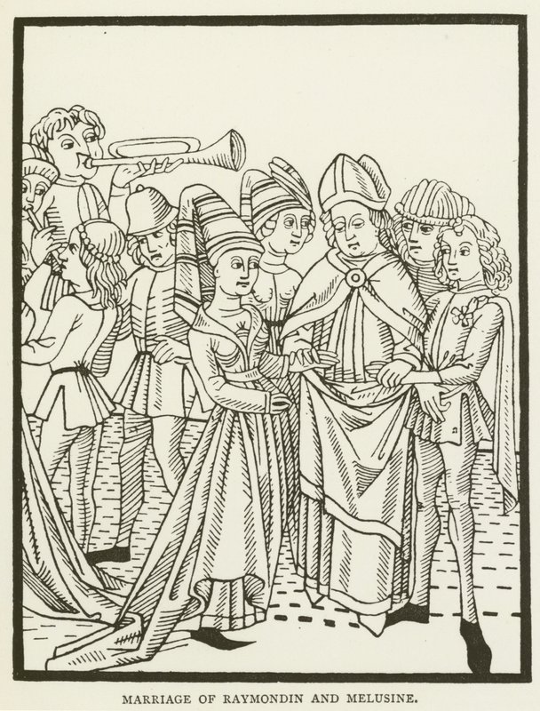 Raymondin és Melusine házassága (metszet) alkotó: (after) English School