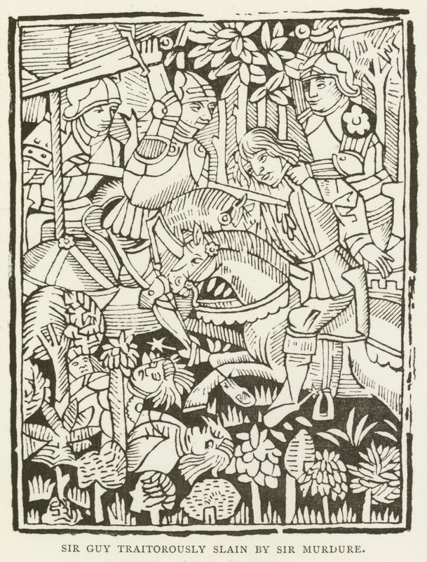 Sir Guyt áruló módon megölte Sir Murdure (metszet) alkotó: (after) English School