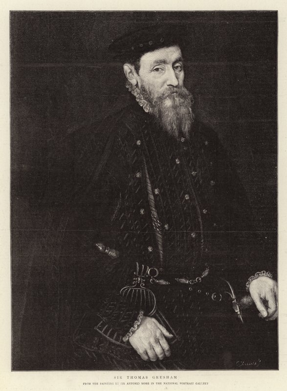 Sir Thomas Gresham (metszet) alkotó: (after) English School
