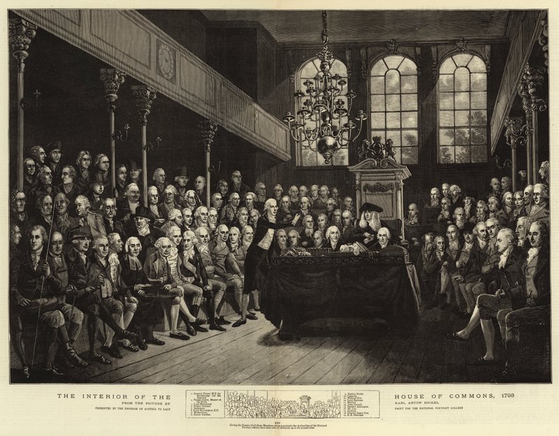 Az alsóház belseje alkotó: (after) English School