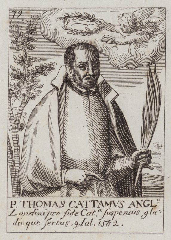 Thomas Cottam, angol katolikus pap és mártír (metszet) alkotó: (after) English School