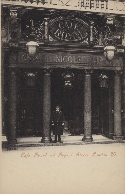 Cafe Royal, 68, Regent Street, London, Nyugat (f/w fotó) alkotó: (after) English photographer