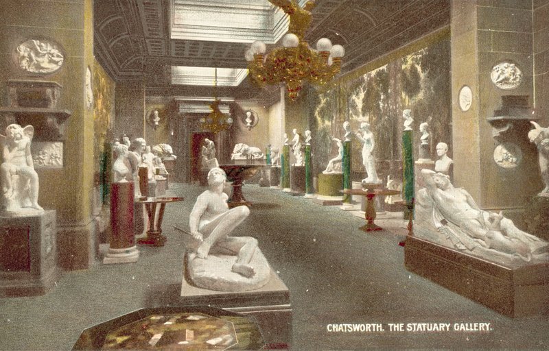 Chatsworth, a Statuary Gallery (színes fotó) alkotó: (after) English photographer
