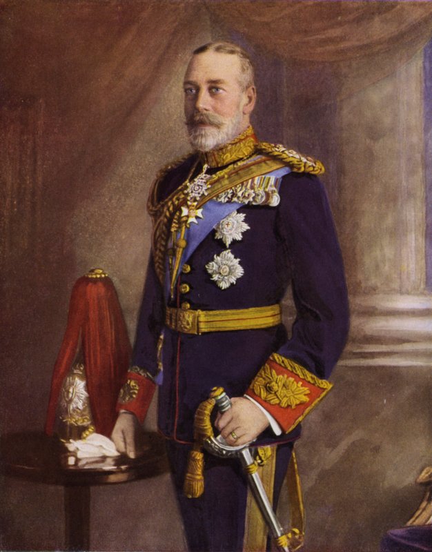 Őfelsége V. György király (színes fotó) alkotó: (after) English photographer