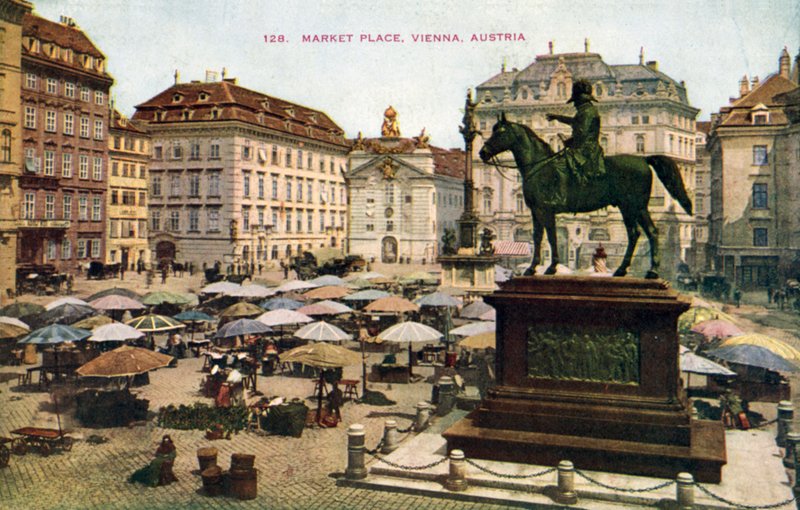 Market Place, Bécs, Ausztria (színes fotó) alkotó: (after) English photographer