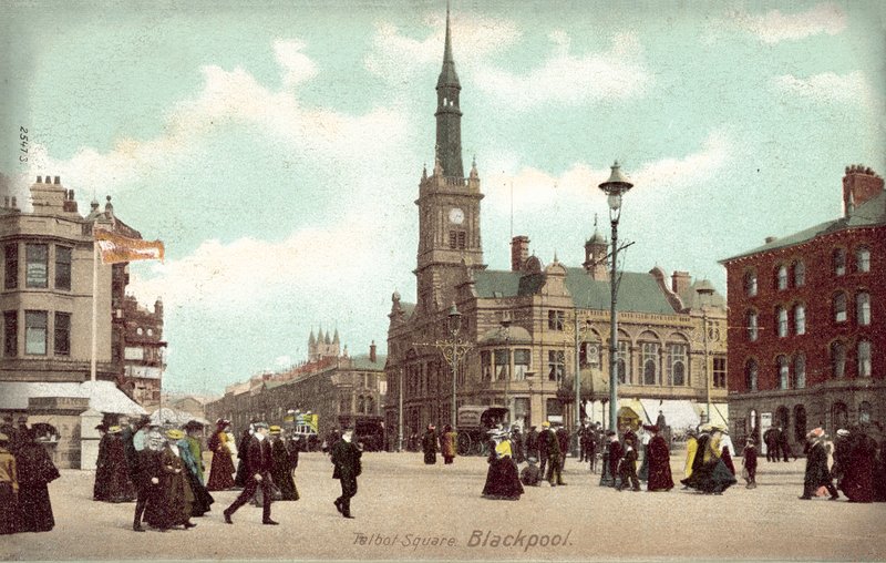 Talbot Square, Blackpool (színes fotó) alkotó: (after) English photographer