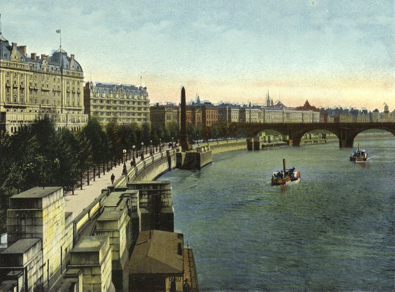 The Thames Embankment (színes fotó) alkotó: (after) English photographer