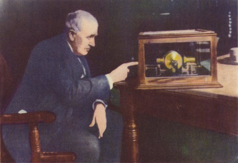 Thomas Alva Edison (színes fotó) alkotó: (after) English photographer