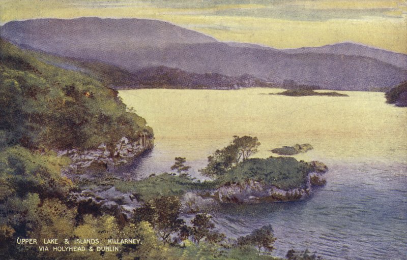Felső-tó és szigetek, Killarney, Holyheaden és Dublinon keresztül (színes fotó) alkotó: (after) English photographer