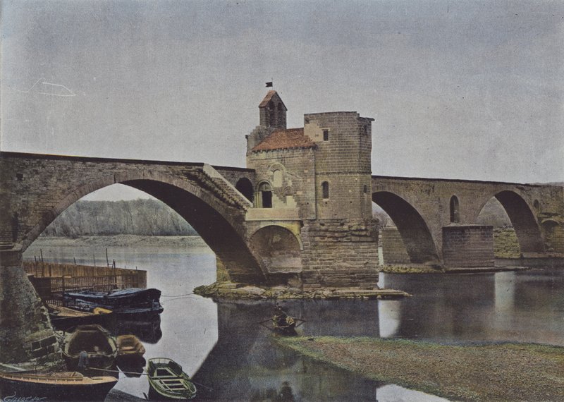 Avignon, Pont Saint-Benezet (színes fotó) alkotó: (after) French Photographer