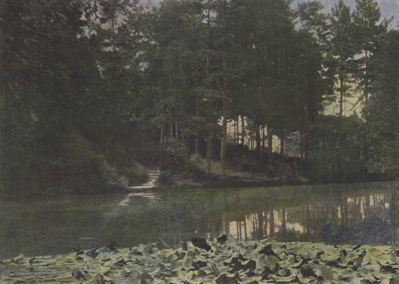 Bois de Boulogne, A víztározó (színes fotó) alkotó: (after) French Photographer
