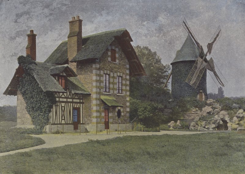 Bois de Boulogne, a malom (színes fotó) alkotó: (after) French Photographer