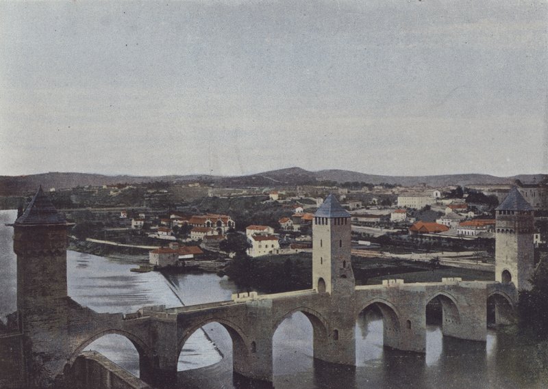 Cahors, Pont Valentre (színes fotó) alkotó: (after) French Photographer