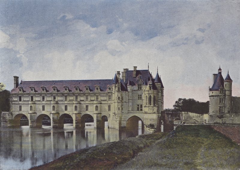 Chateau de Chenonceaux (színes fotó) alkotó: (after) French Photographer
