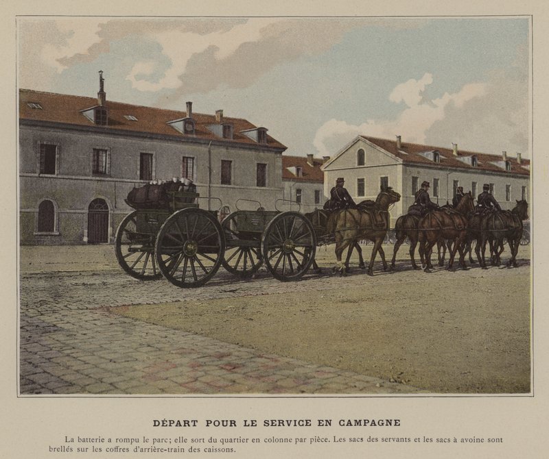 Indulás a terepszolgálatra (színes fotó) alkotó: (after) French Photographer