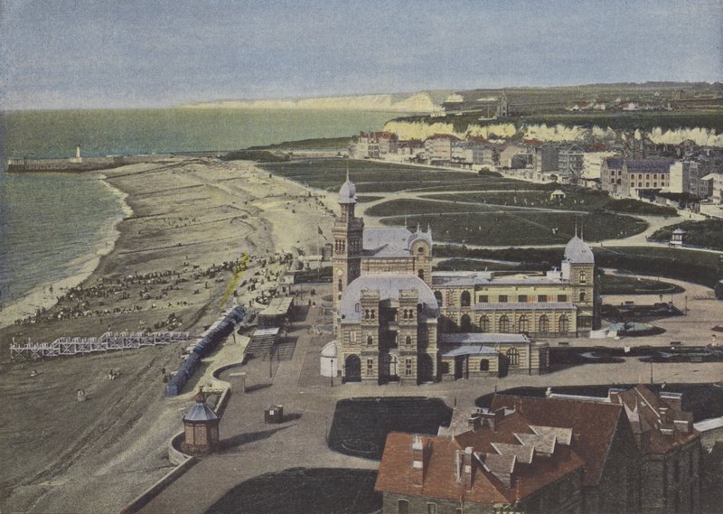 Dieppe, Kilátás a kastélyból (színes fotó) alkotó: (after) French Photographer