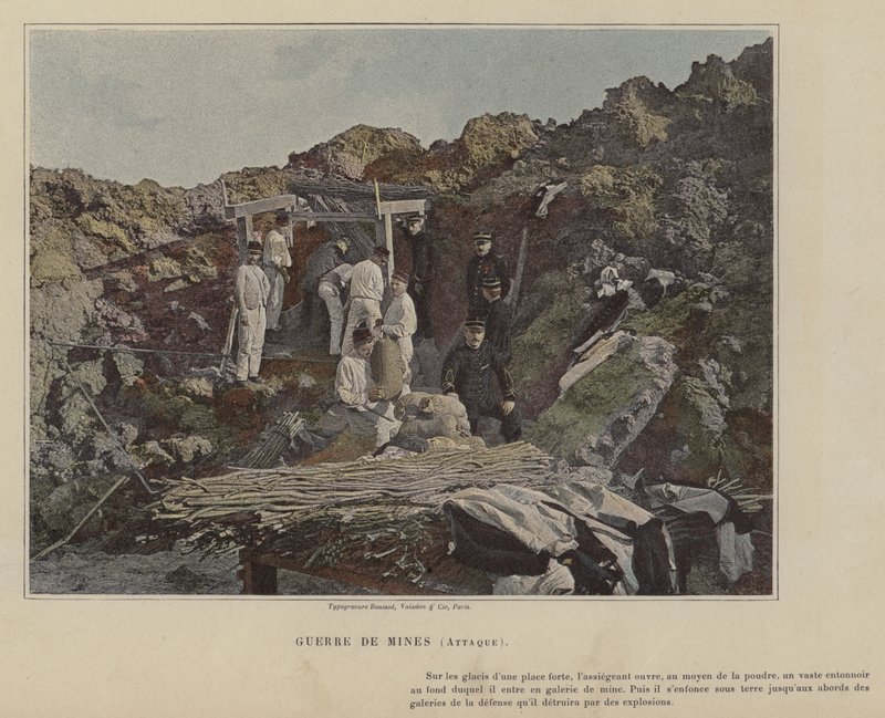 Aknaharc, támadás (színes fotó) alkotó: (after) French Photographer