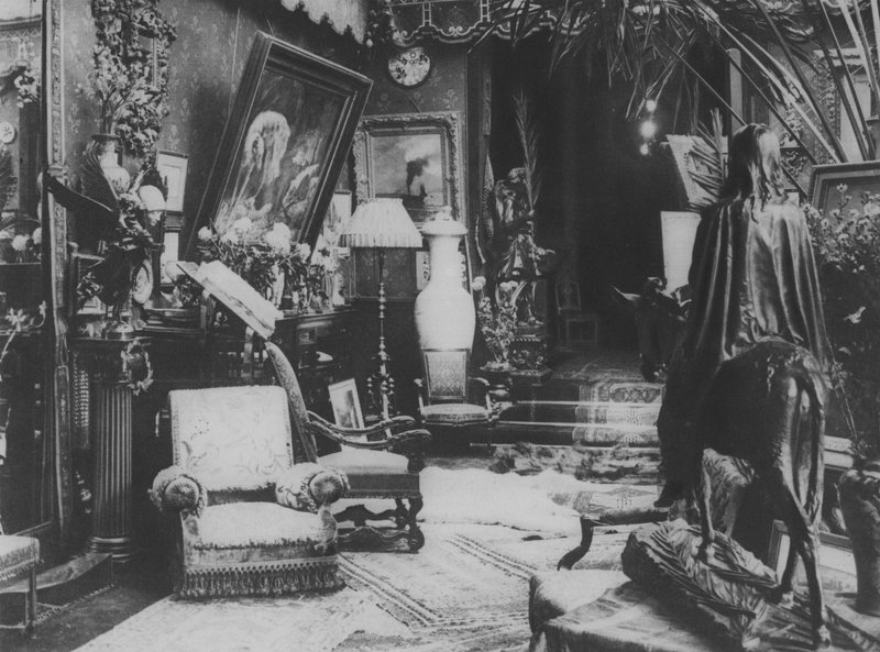 Sarah Bernhardt otthonában (f/w fotó) alkotó: (after) French Photographer