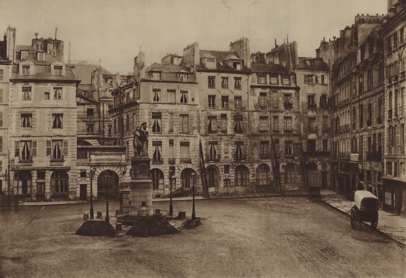 Place Dauphine, 1875-ben lebontott rész (f/w fotó) alkotó: (after) French Photographer