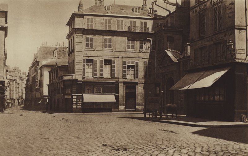 Place Saint-Germain-des-Pres és rue Bonaparte (f/w fotó) alkotó: (after) French Photographer