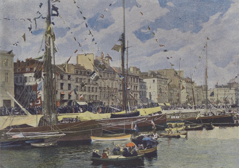 Le Havre, Bassins un jour de fete (coloured photo) alkotó: (after) French Photographer