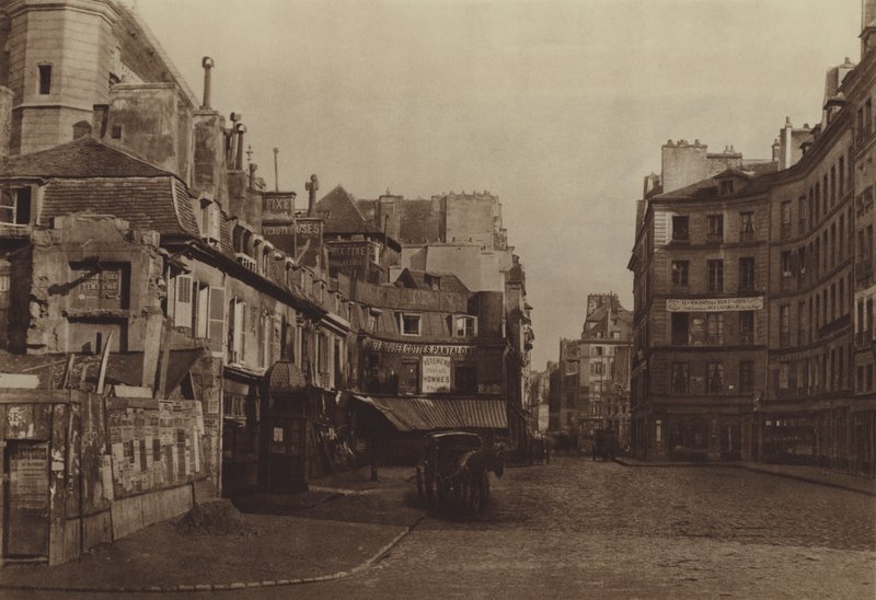 Saint-Martin tér, a rue Reaumur felől nézve (f/w fotó) alkotó: (after) French Photographer