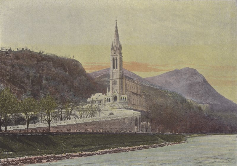 Lourdes, Bazilika (színes fotó) alkotó: (after) French Photographer