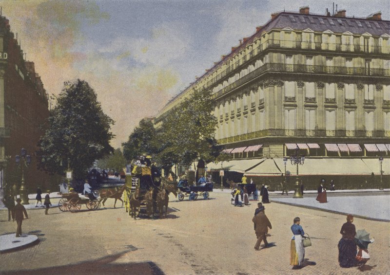 Párizs, Les Boulevards (színes fotó) alkotó: (after) French Photographer