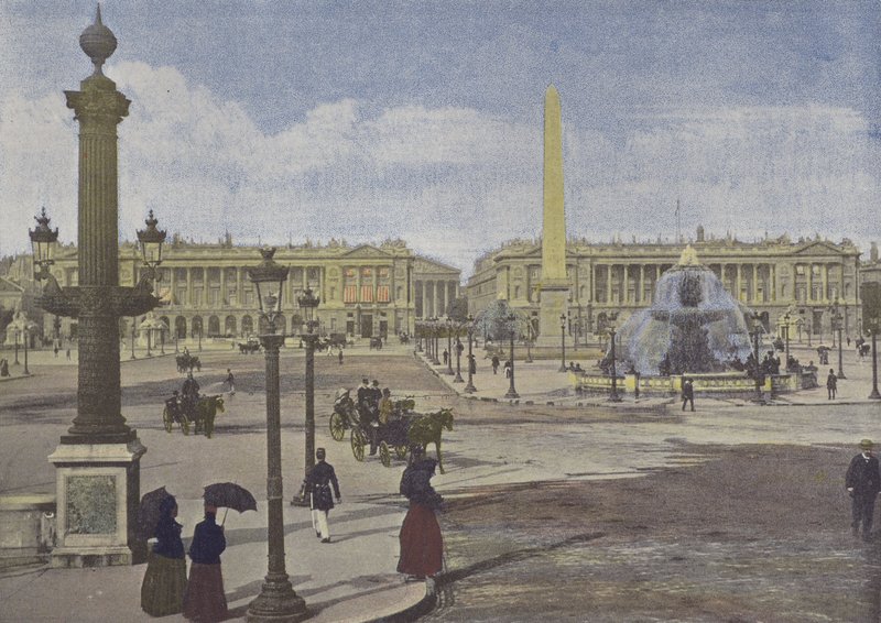 Párizs, Place de la Concorde (színes fotó) alkotó: (after) French Photographer