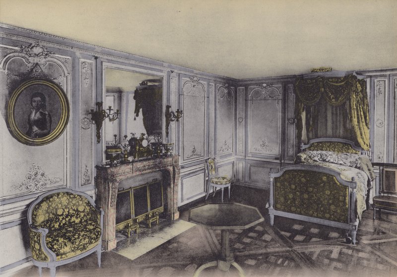 Petit Trianon, Chambre de Marie-Antoinette, Kis Trianon, Marie-Antoinette hálószoba (színes fotó) alkotó: (after) French Photographer