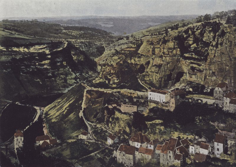 Roc-Amadour, A Causse de Gramat kilátása (színes fotó) alkotó: (after) French Photographer
