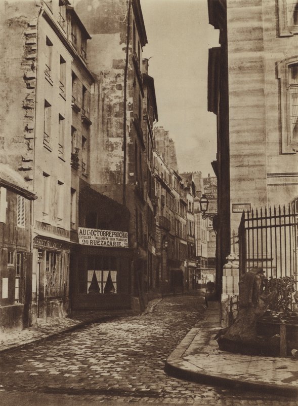 Rue Saint-Christophe 1865-ben, a rue de la Cite-ról készült (f/w fotó) alkotó: (after) French Photographer
