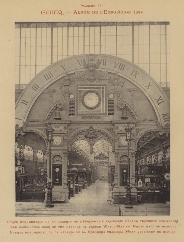 A francia óragyártás galériájának monumentális ajtaja, Nagy Becsületcsarnok (f/w fotó) alkotó: (after) French Photographer