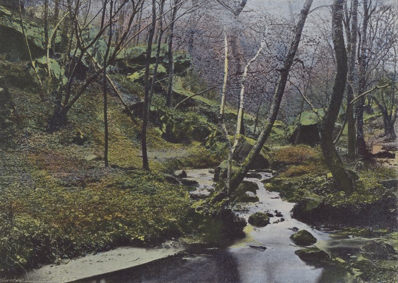 Vaux de Cernay, Les Cascades (színes fotó) alkotó: (after) French Photographer