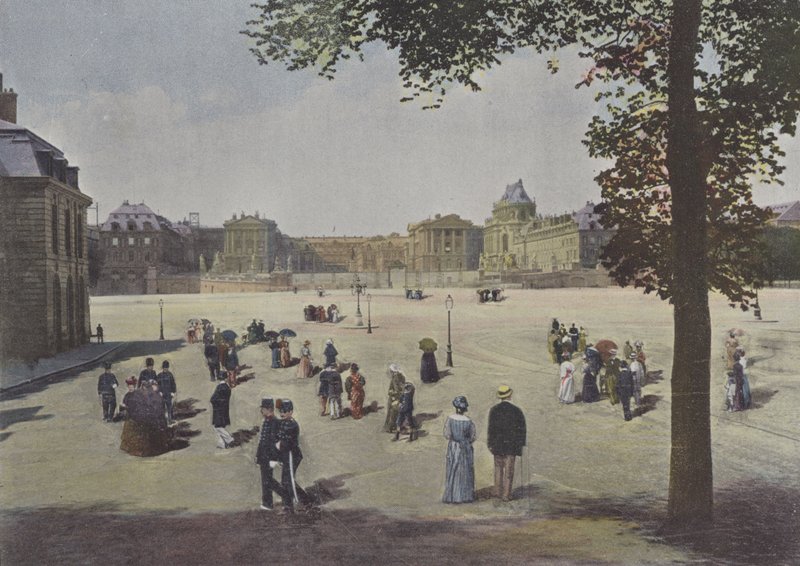 Versailles, A kastély általános képe (színes fotó) alkotó: (after) French Photographer