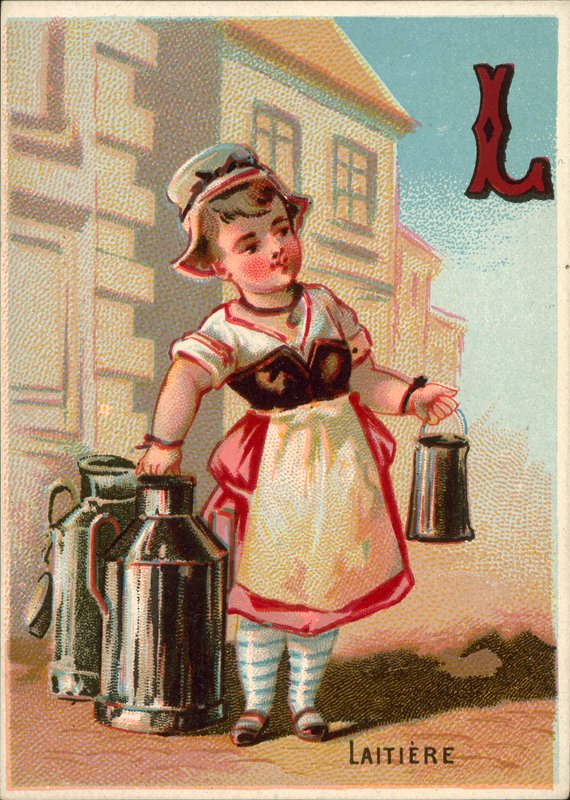 L mint laitiere (tejipari dolgozó) (chromolitho) alkotó: (after) French School