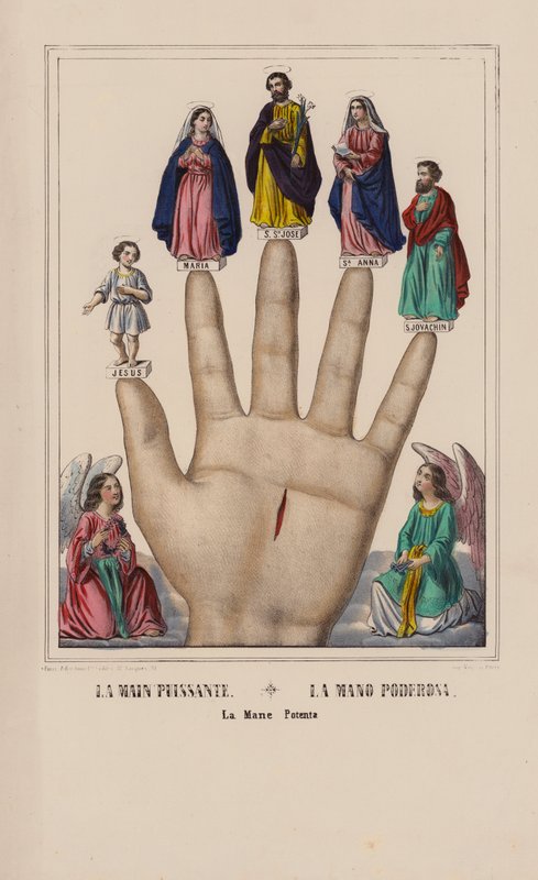 La Main Puissante, La Mano Poderosa, La Mane Potenta (színes litográfia) alkotó: (after) French School