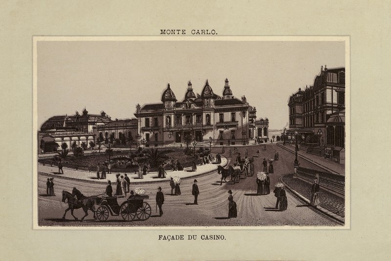Monte Carlo, Facade du Casino (litográfia) alkotó: (after) French School