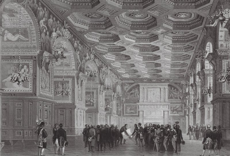 A Fontainebleau-i kastély (metszet) alkotó: (after) French School