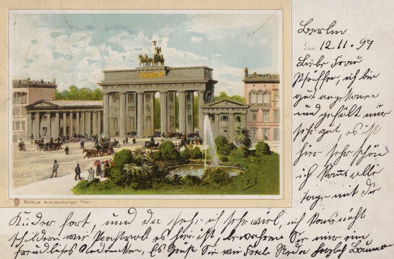 Berlin, Brandenburgi kapu (színes litó) alkotó: (after) German School